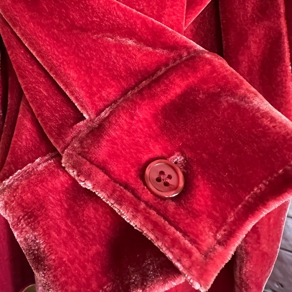 Soft Surroundings Size 2X Velvet Boyfriend Tunic Blouse, New with Tags, MSRP $94 - Picture 4 of 6